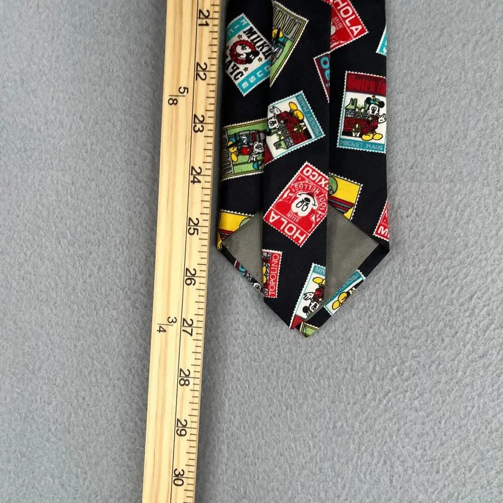 Balancine Disney The Tie Works Necktie Black Mickey All Over Made In USA Mens